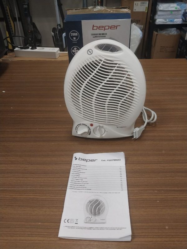 BEPER P203TER202 Grzejnik wentylatorowy z regulowanym termostatem, 2000W