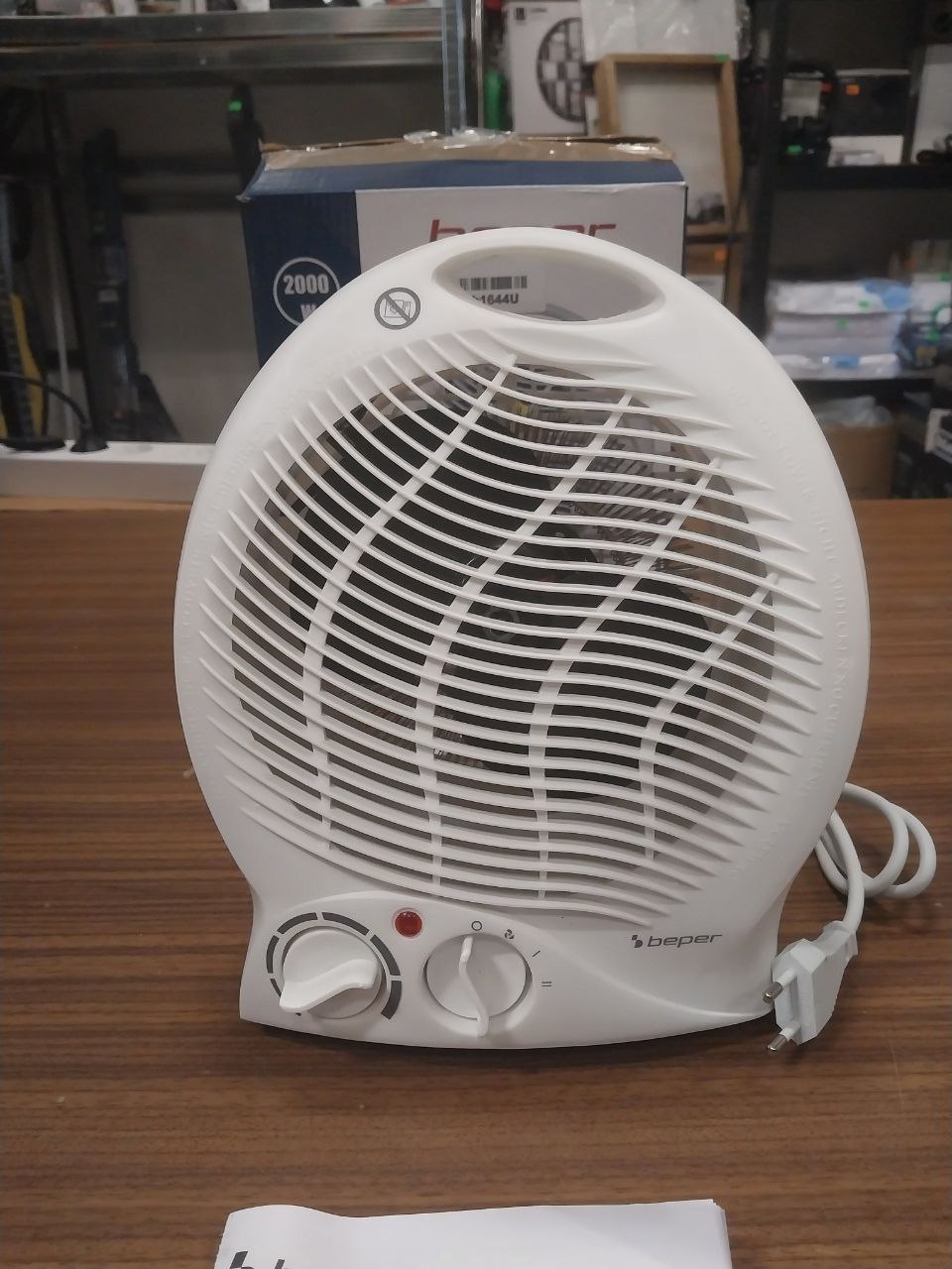 BEPER P203TER202 Grzejnik wentylatorowy z regulowanym termostatem, 2000W