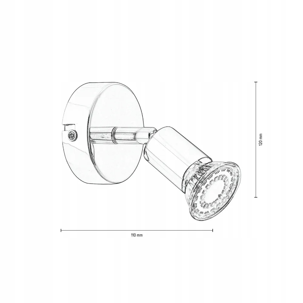 LAMPKA SPOT LIGHT KINKIET REFLEKTOR GU10 SREBRNY