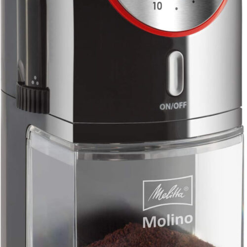 Melitta 1019-01 Molino Elektryczny Młynek Do Kawy, 100 W, Czarno/Czerwony
