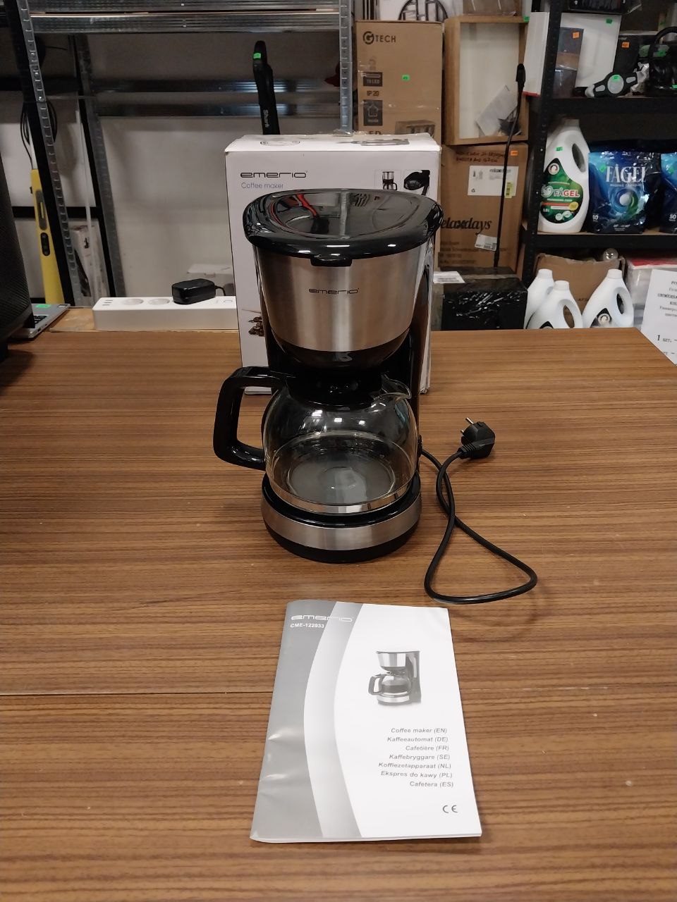Ekspres do kawy Emerio stal nierdzewna, 1,25 L, 1000W