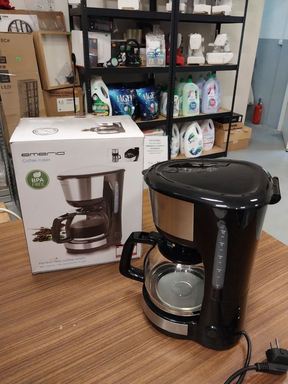 Ekspres do kawy Emerio stal nierdzewna, 1,25 L, 1000W