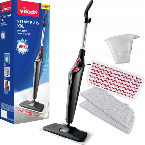 SUPER Mop Parowy VILEDA POWER PAD Steam Plus XXL elektryczny