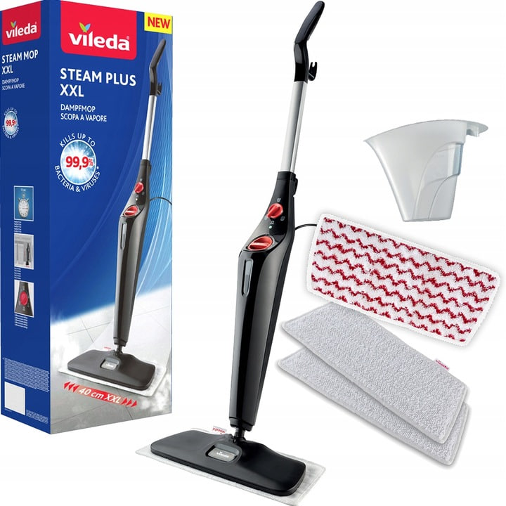 SUPER Mop Parowy VILEDA POWER PAD Steam Plus XXL elektryczny