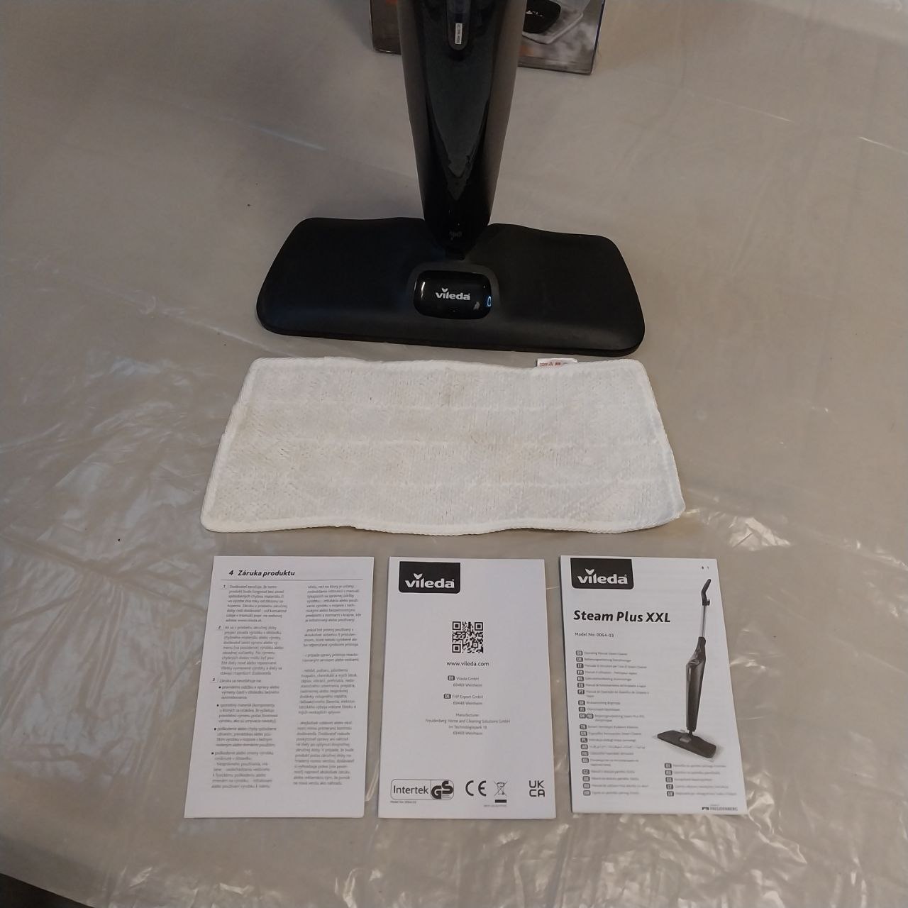 SUPER Mop Parowy VILEDA POWER PAD Steam Plus XXL elektryczny