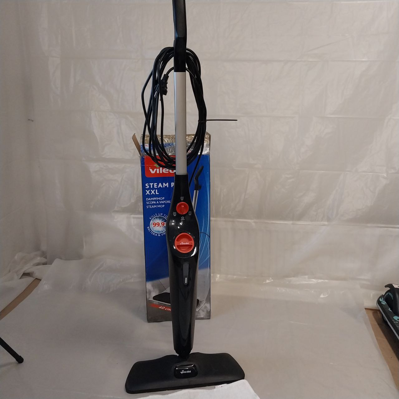 SUPER Mop Parowy VILEDA POWER PAD Steam Plus XXL elektryczny