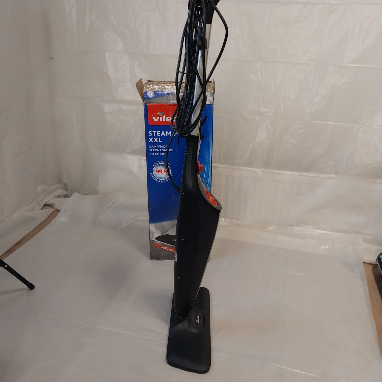 SUPER Mop Parowy VILEDA POWER PAD Steam Plus XXL elektryczny