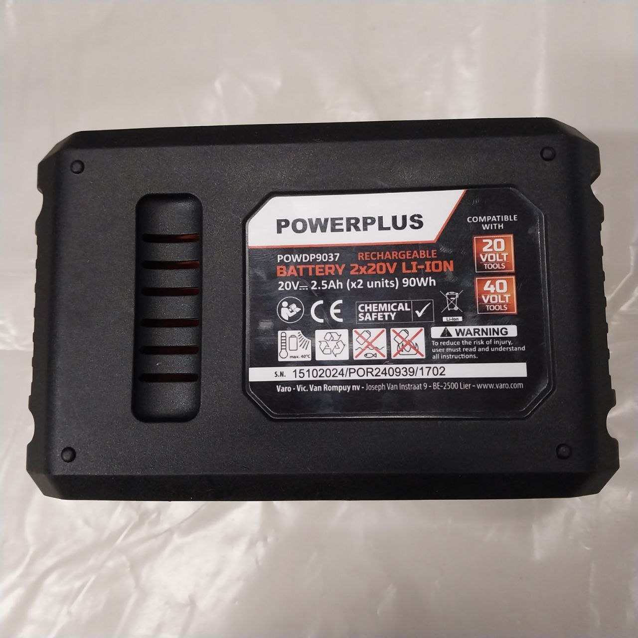 Bateria Akumulator 2x20V 5.0/2.5.0Ah PowerPlus POWDP9037
