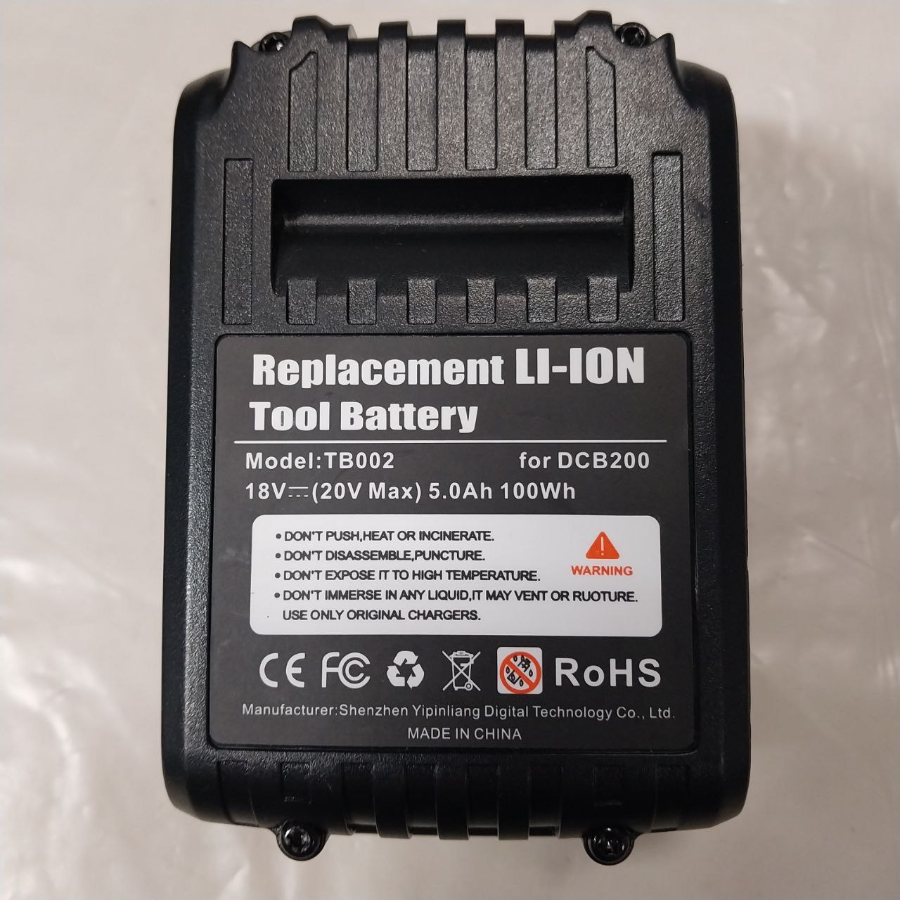 Bateria Akumulator do DeWalt TB002 for DCB200 18V 5.0Ah 100Wh