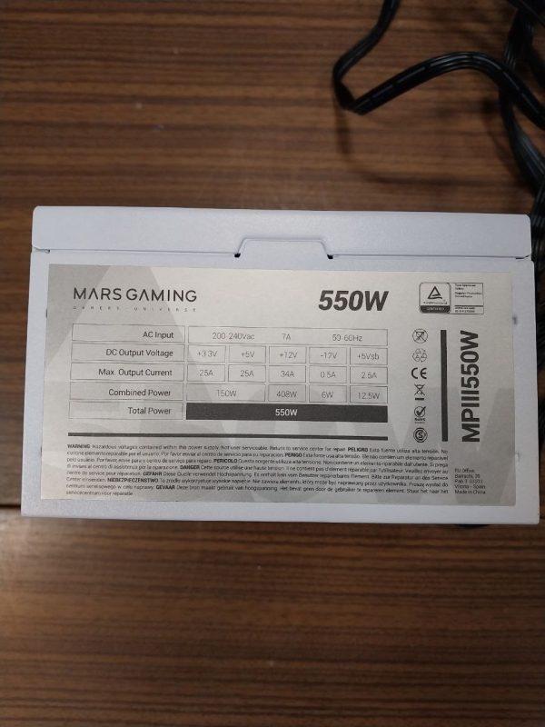 MARSGAMING MPIII550 Zasilacz PC ATX 550W