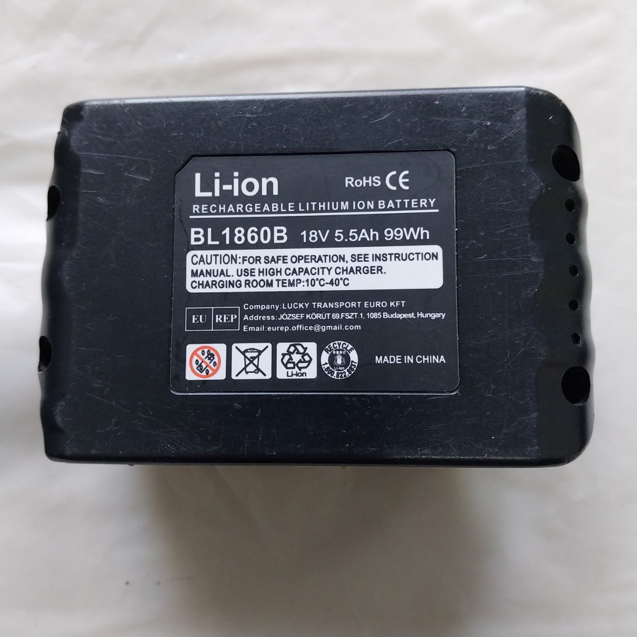 Bateria Akumulator do Makita BL 1860B 18V, 5500 mAh, 99Wh