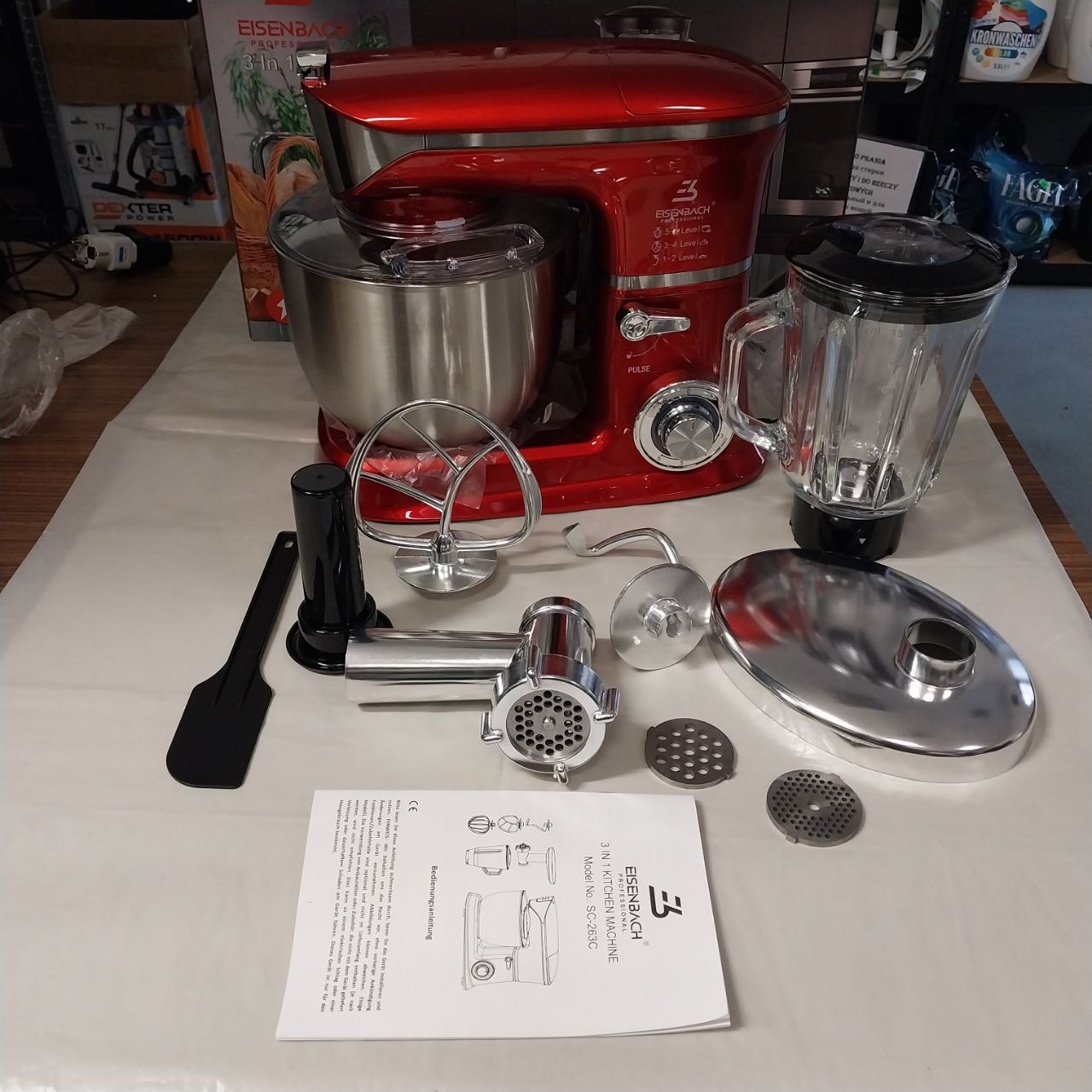 Robot planetarny EISENBACH SC-263C 3w1 2000W 6,5L Blender