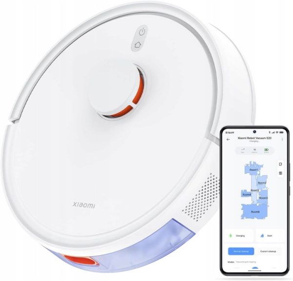 Robot sprzątający Xiaomi S20 mop odkurzanie nawigacja LDS biały