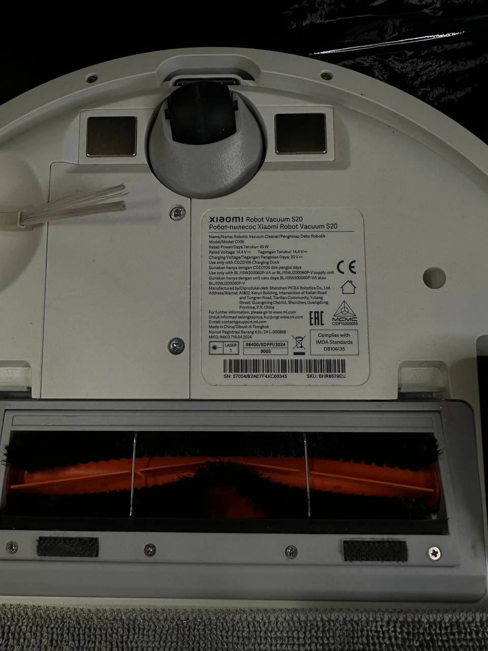 Robot sprzątający Xiaomi S20 mop odkurzanie nawigacja LDS biały