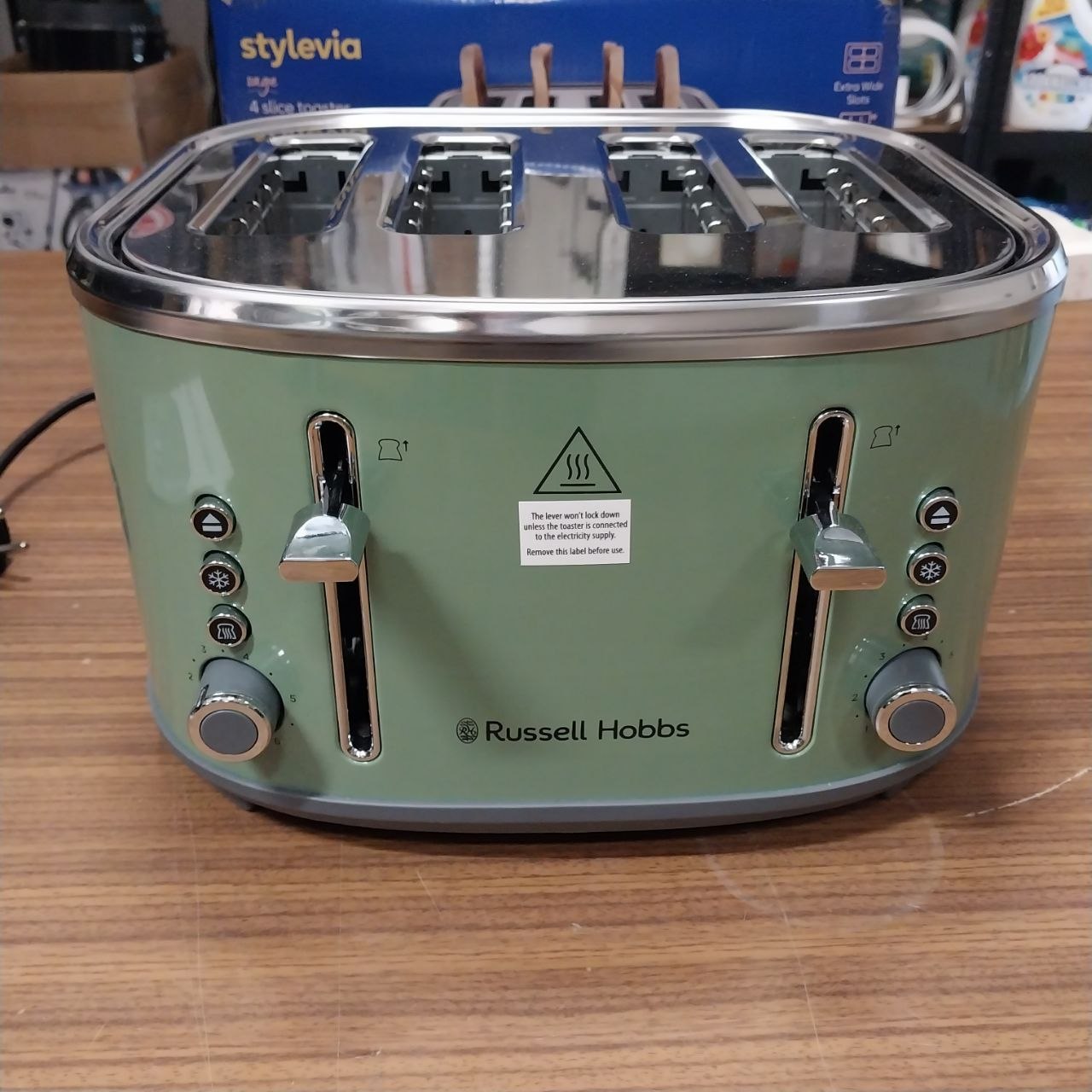 Stylevia Sage Green 4 Slice Toaster