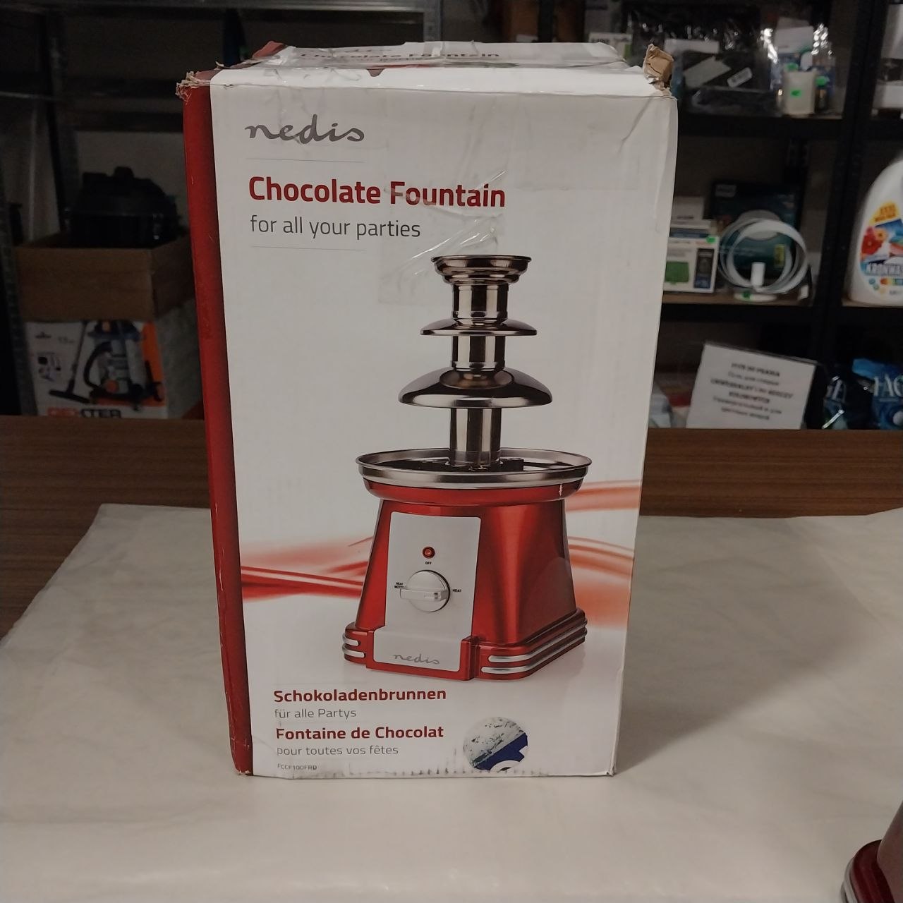 Fontanna do czekolady Nedis FCCF100FRD czerwony 90W