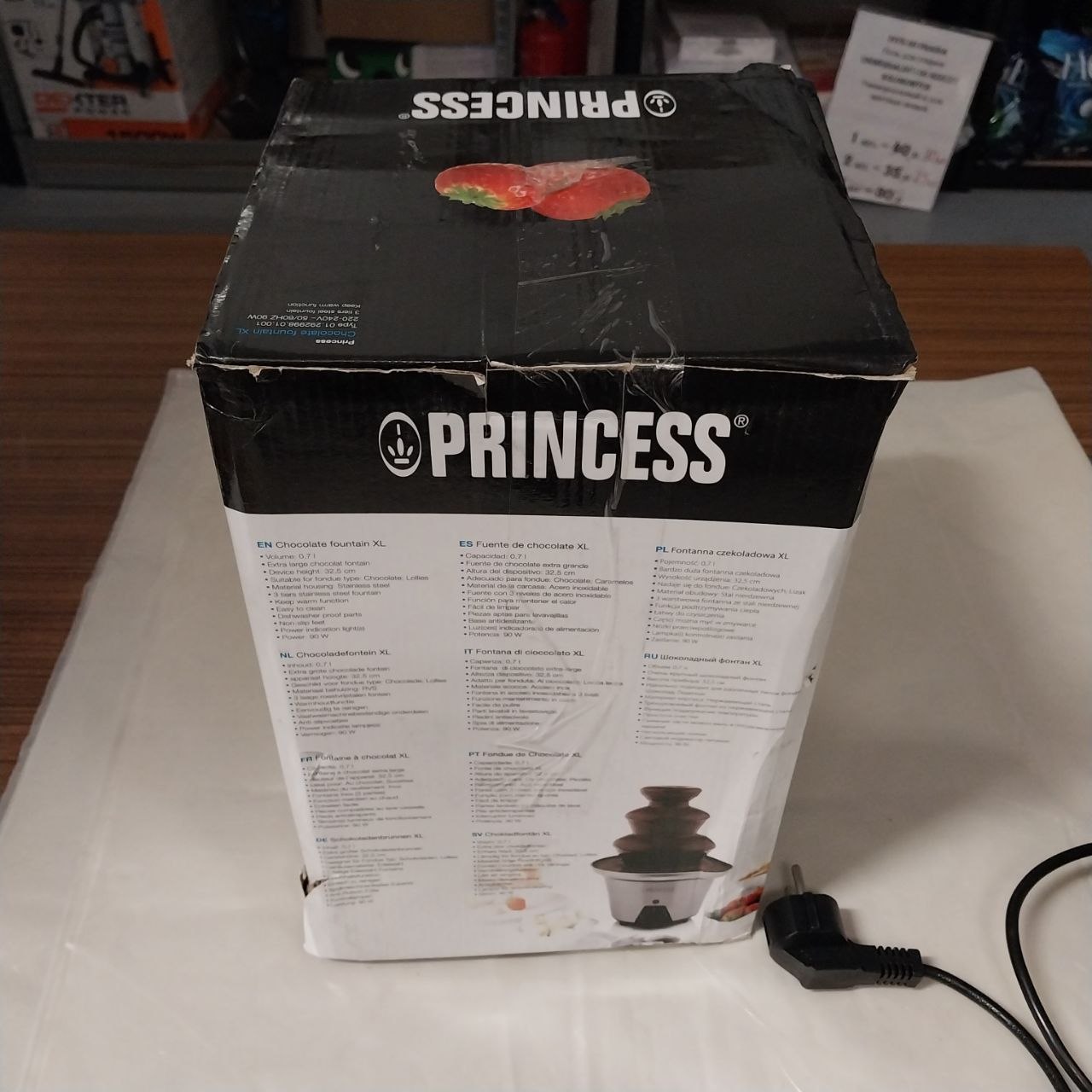 Princess 292998 Fontanna do Czekolady 90W Srebrny/Szary