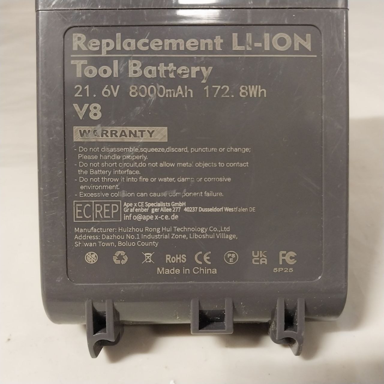 Bateria Akumulator do DYSON V8 Tool Battery 8000 mAh 21.6V