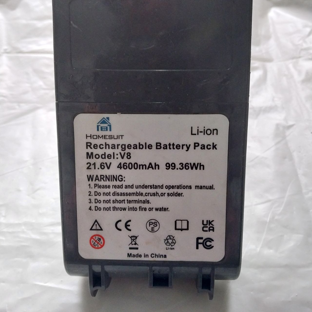 Bateria Akumulator V8 do DYSON 4600 mAh 21.6V HOMESUIT