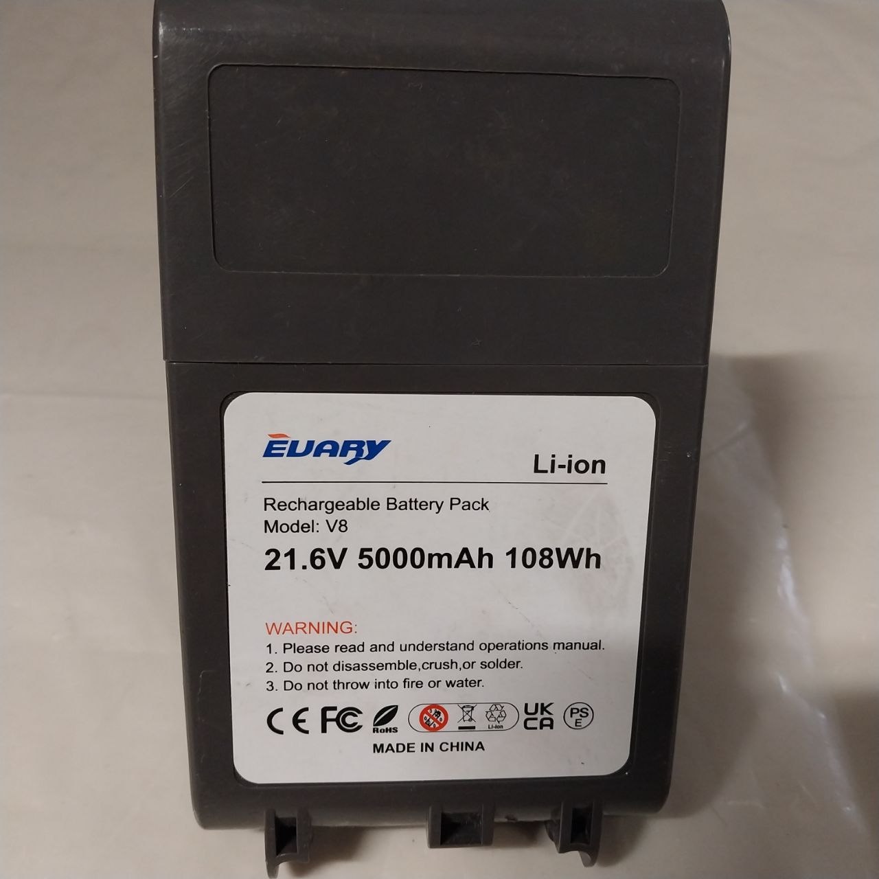 Bateria Akumulator EUARY V8 do DYSON 5000 mAh